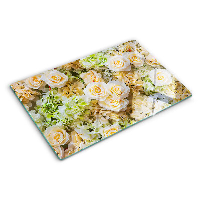 Tocător sticlă Flori în nuanțe pastelate