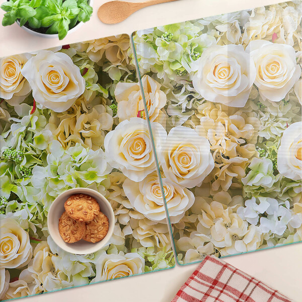 Tocător sticlă Flori în nuanțe pastelate
