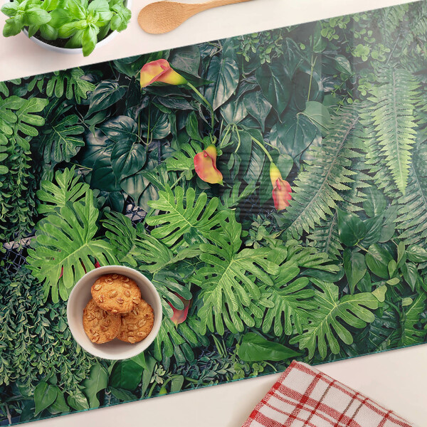 Tocător sticlă Junglă tropicală cu flori