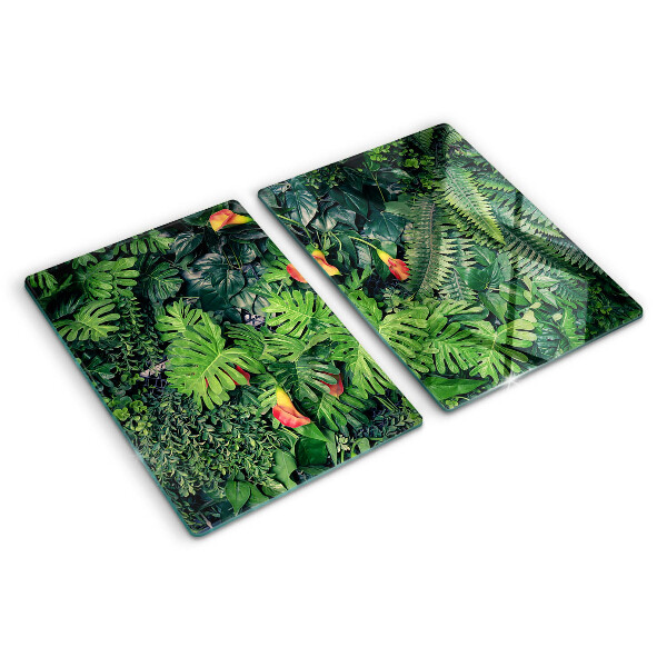 Tocător sticlă Junglă tropicală cu flori