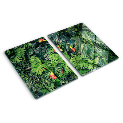 Tocător sticlă Junglă tropicală cu flori