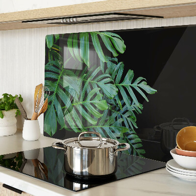 Tocător din sticlă Frunze tropicale