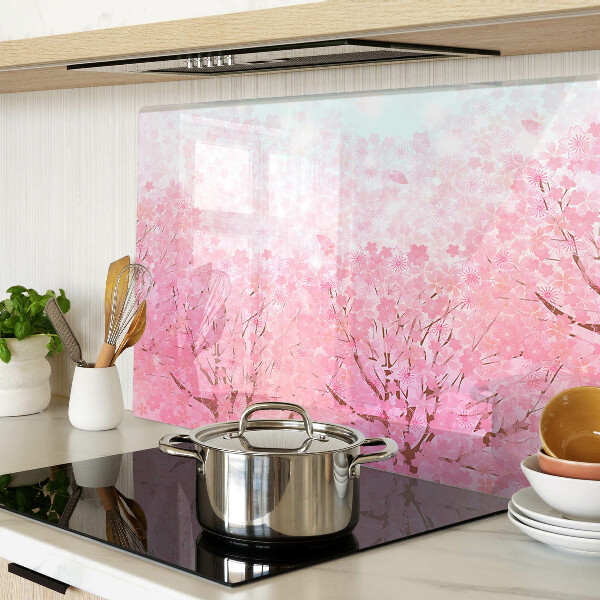 Tocător din sticlă Motive florale Sakura