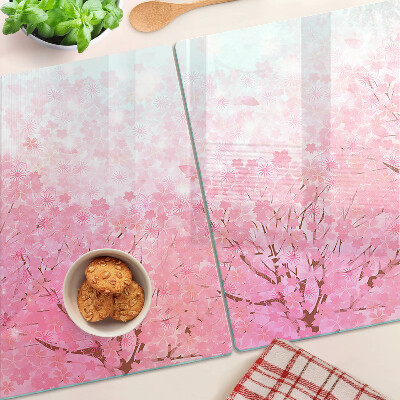 Tocător din sticlă Motive florale Sakura
