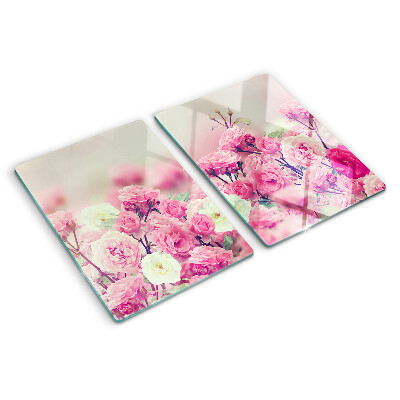 Tocător sticlă Motiv floral roz