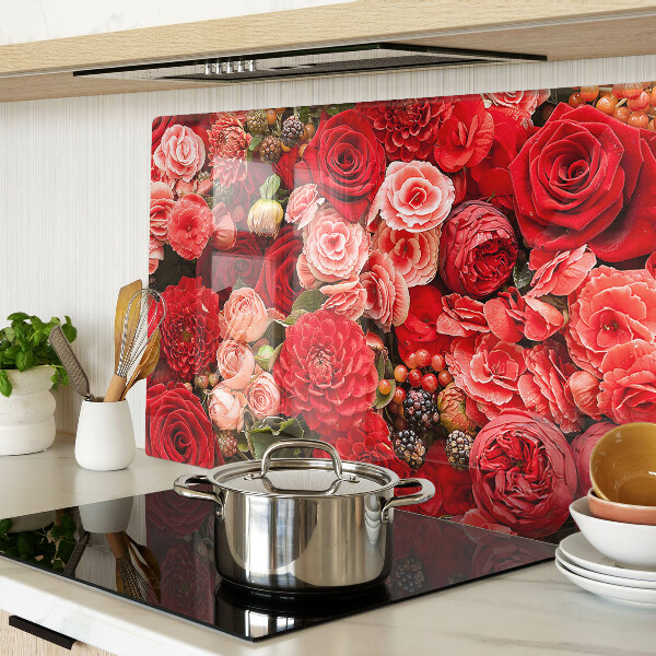Tocător de bucătărie Model floral cu trandafiri