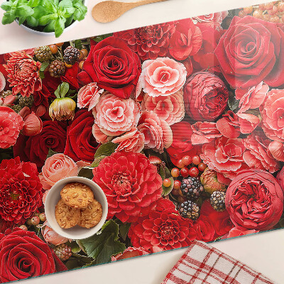 Tocător de bucătărie Model floral cu trandafiri