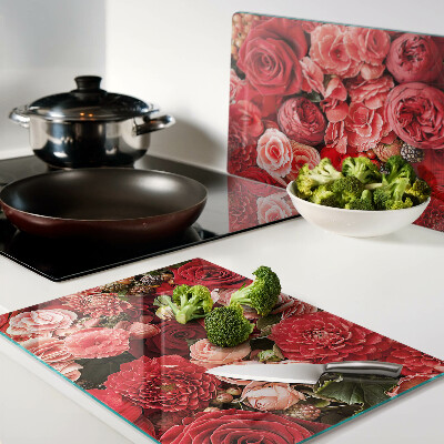 Tocător de bucătărie Model floral cu trandafiri