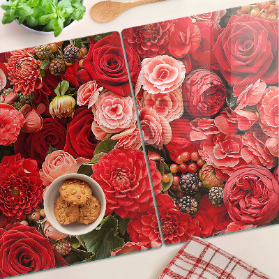 Tocător de bucătărie Model floral cu trandafiri