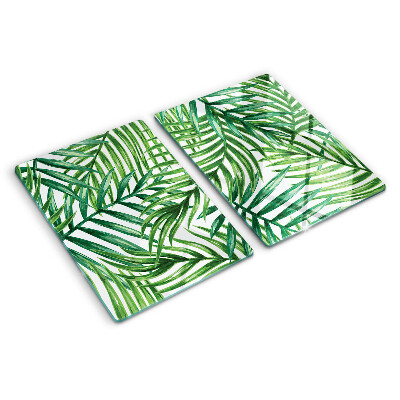 Tocător sticlă Frunze de palmier în nuanțe de verde