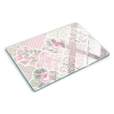 Tocător de bucătărie Model floral în nuanțe pastelate