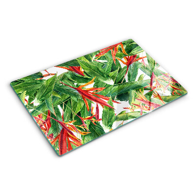 Tocător de bucătărie Frunze și flori tropicale