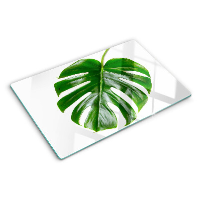 Tocător din sticlă Frunze de Monstera