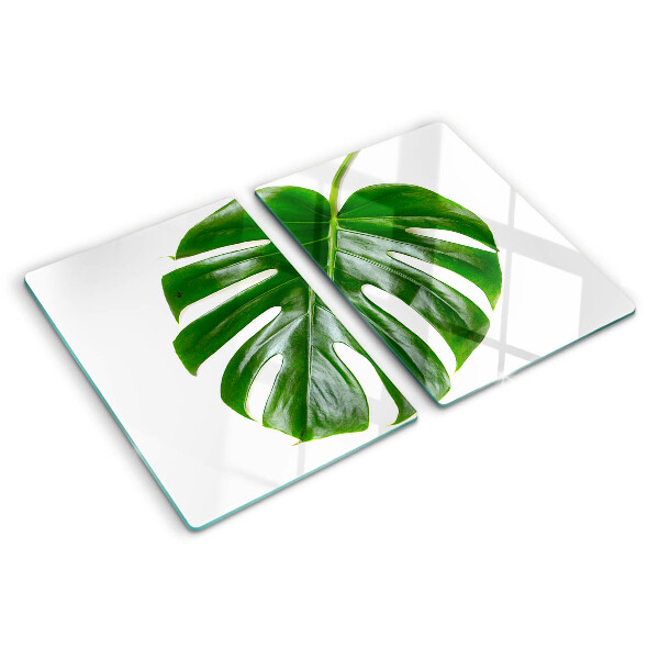 Tocător din sticlă Frunze de Monstera