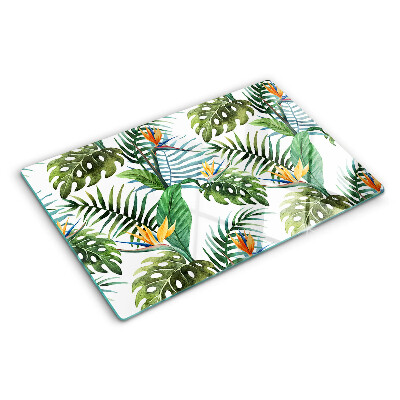 Tocător de bucătărie Frunze și flori tropicale