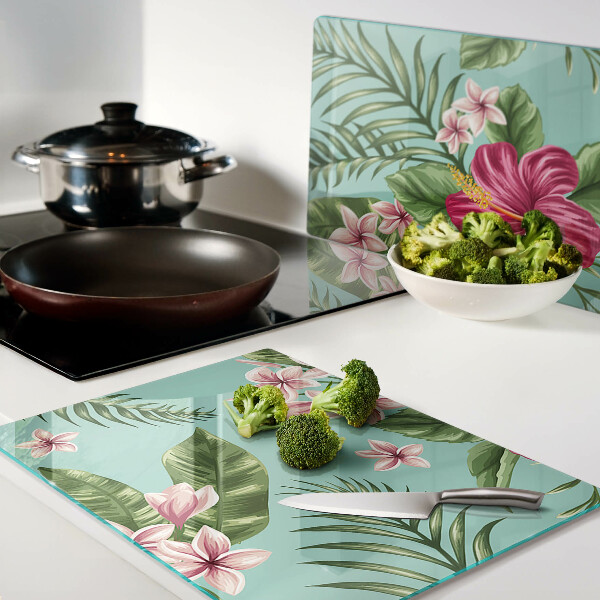 Tocător de bucătărie Model floral tropical
