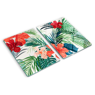 Tocător de bucătărie Motiv de plante tropicale cu flori