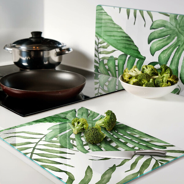 Tocător de bucătărie Frunze tropicale în nuanțe de verde