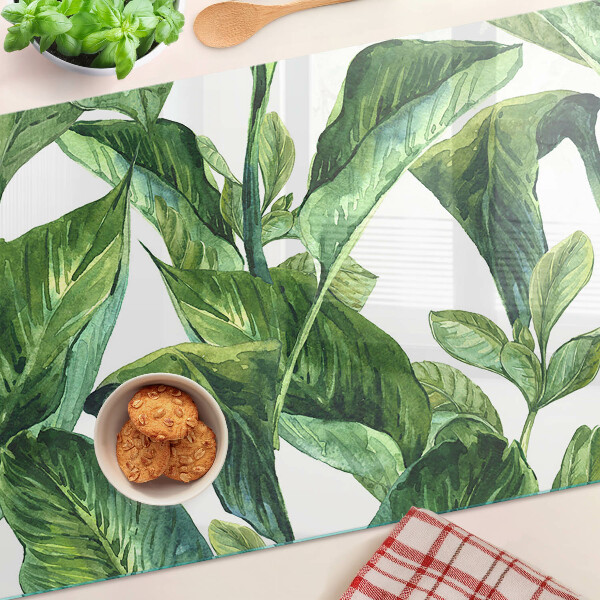 Tocător sticlă Frunze de plante tropicale