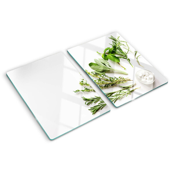 Tocător sticlă Ierburi aromatice de bucătărie