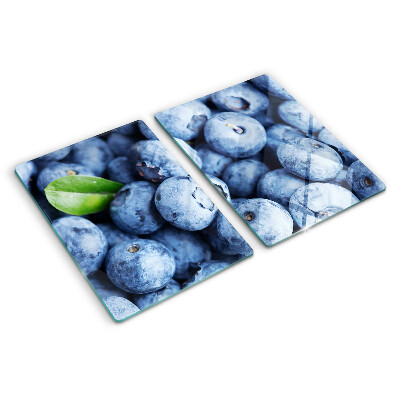 Tocător din sticlă Fructe de pădure cu frunze