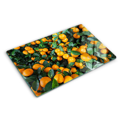 Tocător din sticlă Mandarine pe ramuri