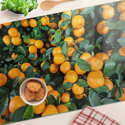 Tocător din sticlă Mandarine pe ramuri