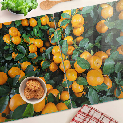 Tocător din sticlă Mandarine pe ramuri