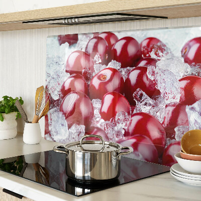 Tocător din sticlă Struguri roșii pe gheață