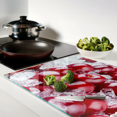 Tocător din sticlă Struguri roșii pe gheață