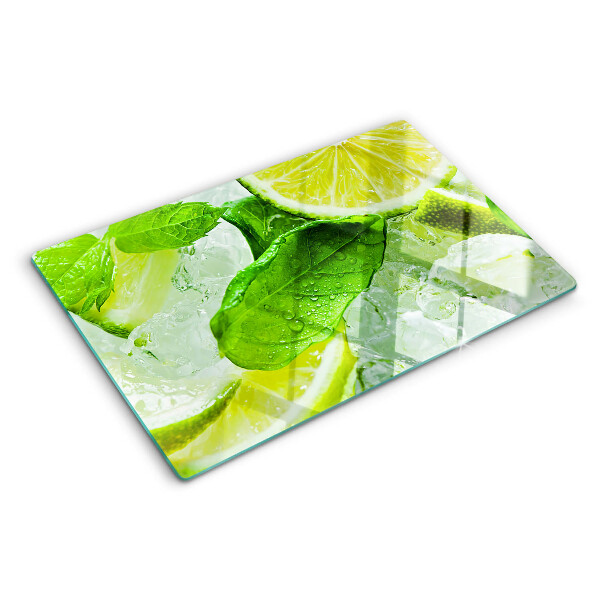 Tocător de bucătărie Lămâi și frunze de mentă