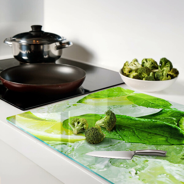 Tocător de bucătărie Lămâi și frunze de mentă