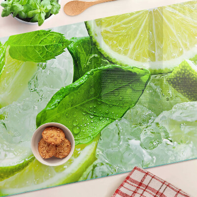 Tocător de bucătărie Lămâi și frunze de mentă