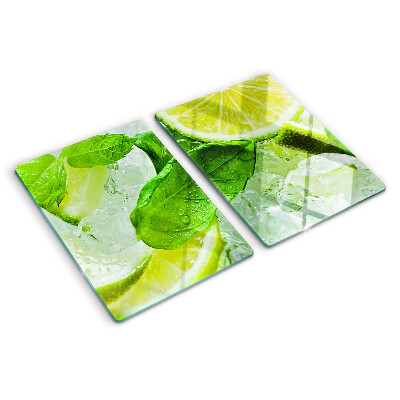 Tocător de bucătărie Lămâi și frunze de mentă