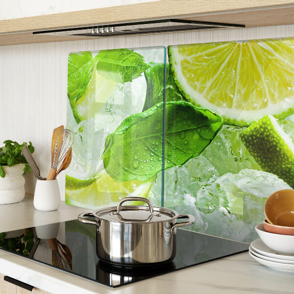 Tocător de bucătărie Lămâi și frunze de mentă