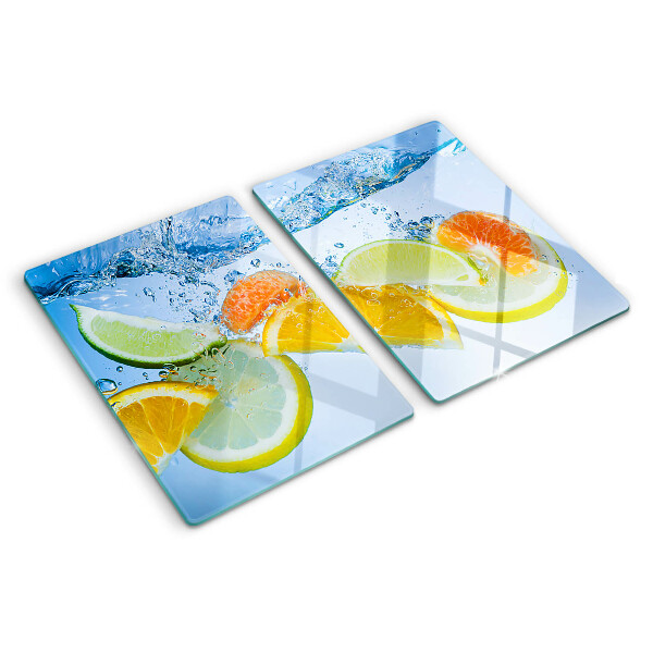 Tocător din sticlă Citrice în apă