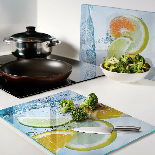 Tocător din sticlă Citrice în apă