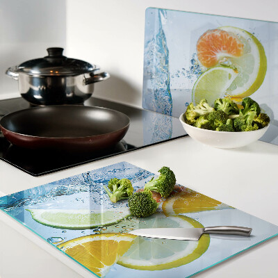 Tocător din sticlă Citrice în apă