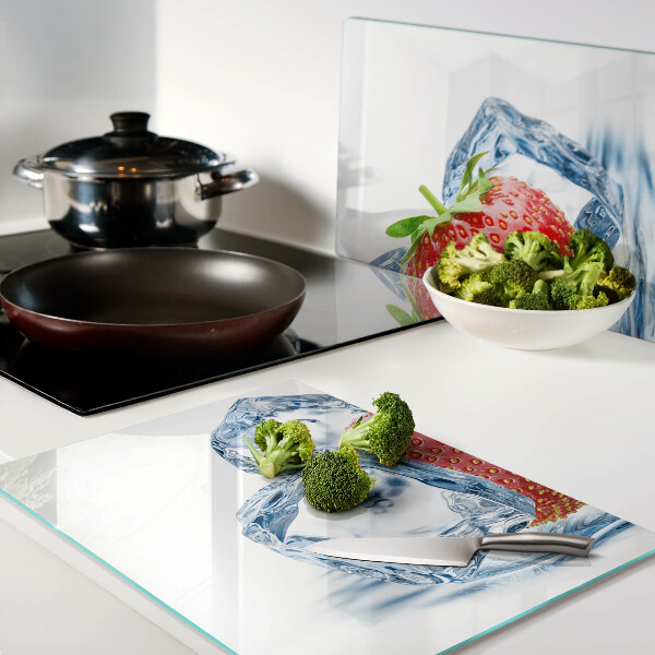 Tocător de bucătărie Căpșuni în gheață