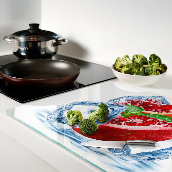 Tocător din sticlă Rodie în gheață