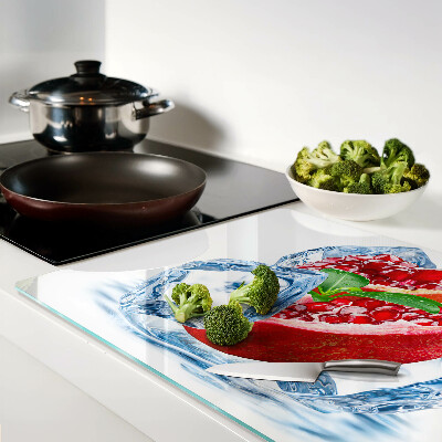 Tocător din sticlă Rodie în gheață