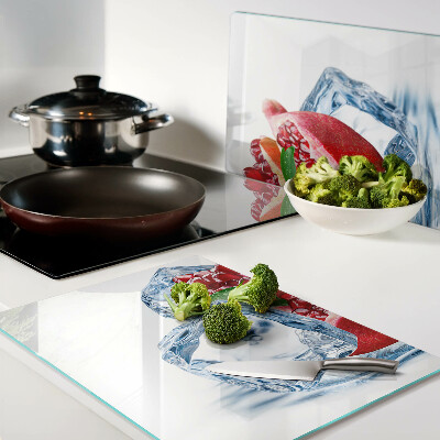 Tocător din sticlă Rodie în gheață