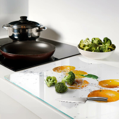 Tocător din sticlă Citrice cu apă