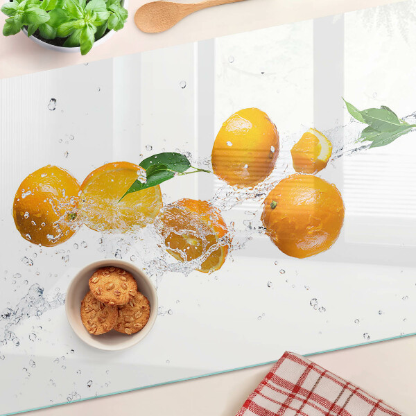 Tocător din sticlă Citrice cu apă