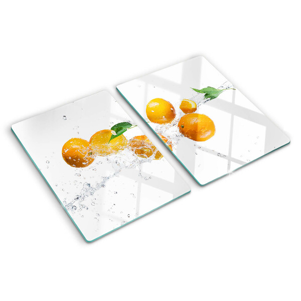 Tocător din sticlă Citrice cu apă