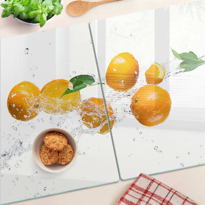 Tocător din sticlă Citrice cu apă