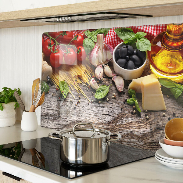 Tocător de bucătărie Bucătărie italiană cu paste și legume