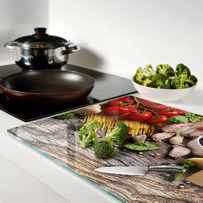 Tocător de bucătărie Bucătărie italiană cu paste și legume