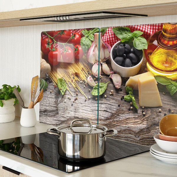 Tocător de bucătărie Bucătărie italiană cu paste și legume