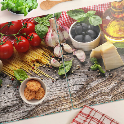 Tocător de bucătărie Bucătărie italiană cu paste și legume